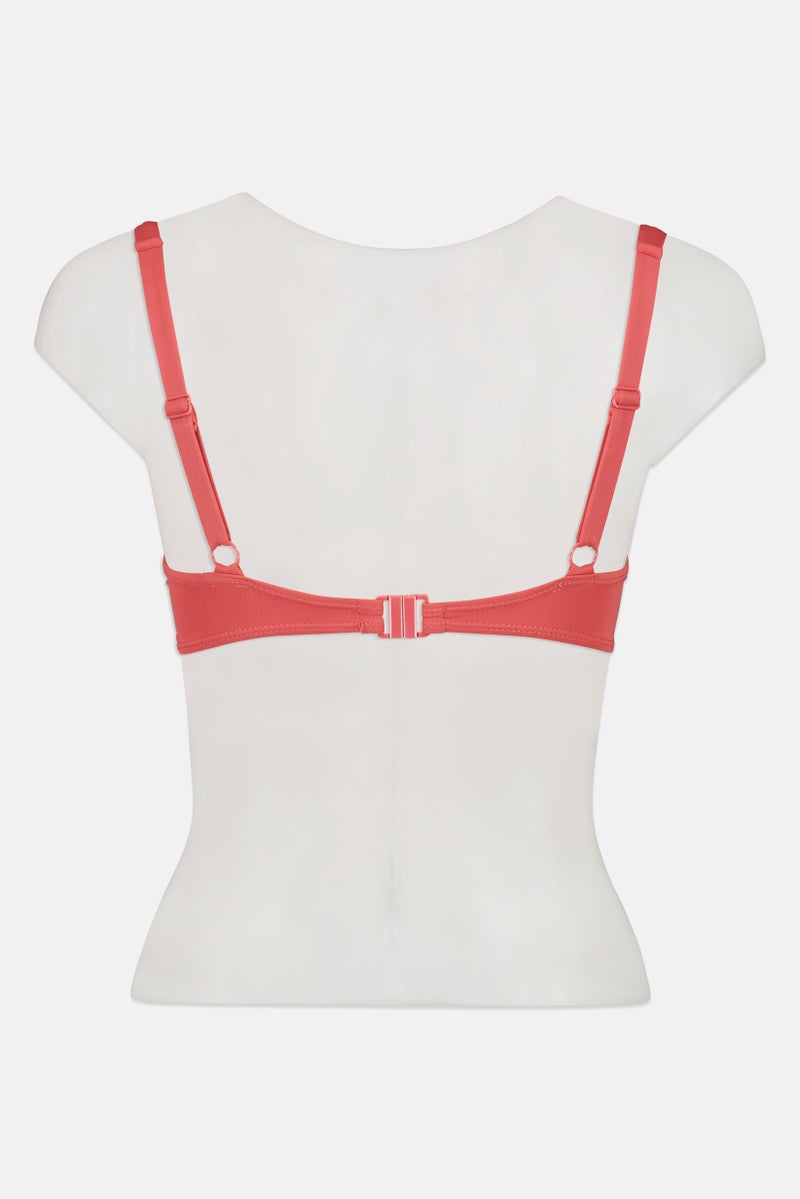 Reserved Women Plain Non Padded Bikini Top, Pink - Image 3